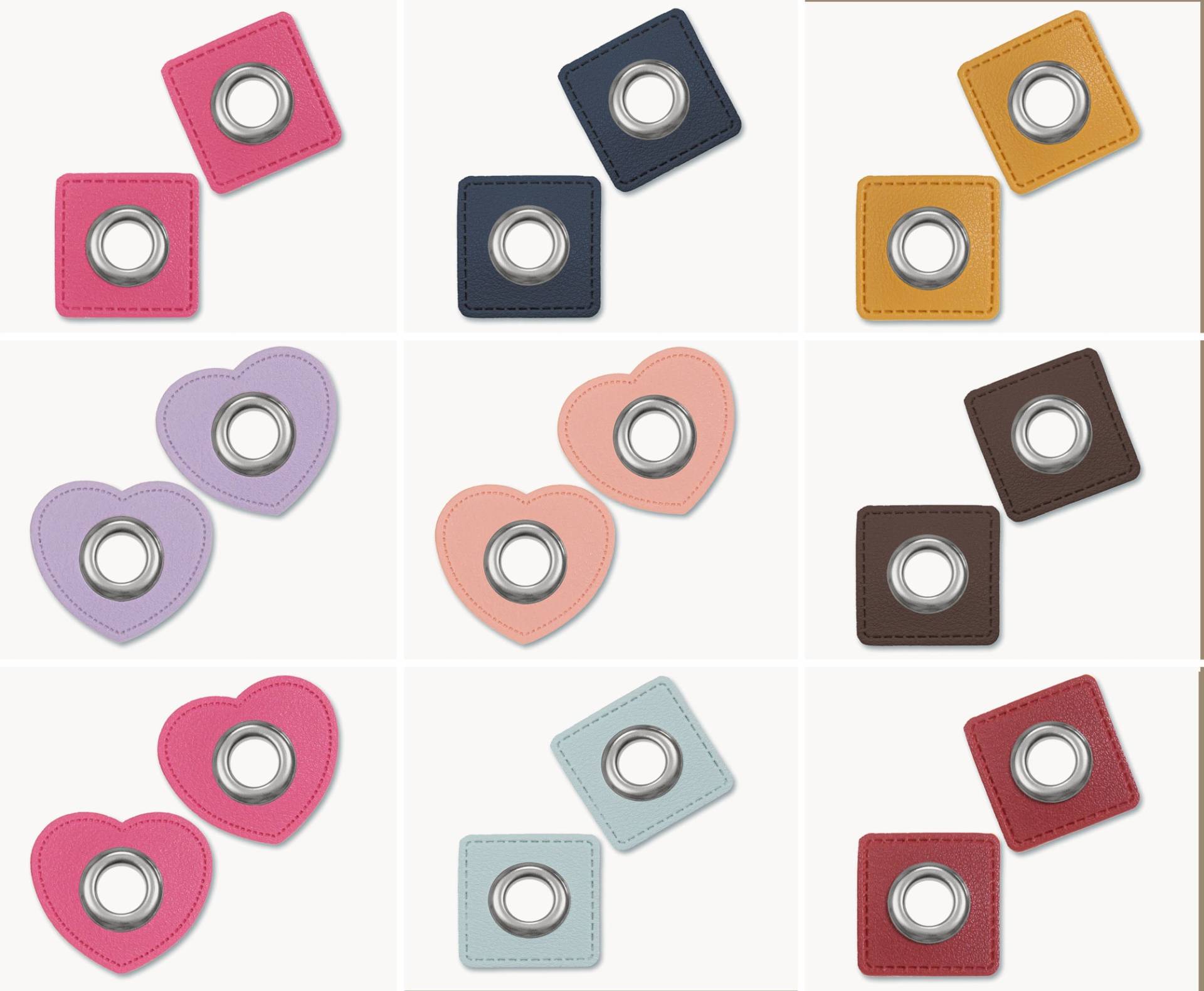 2Er Ösenpatches Verschiedene Formen & Farben, Ösen Patches | 10 Mm 2Er Ösenpatches Verschiedene Formen & Farben, Ösen Patches | 10 Mm von KatschinkaDesign