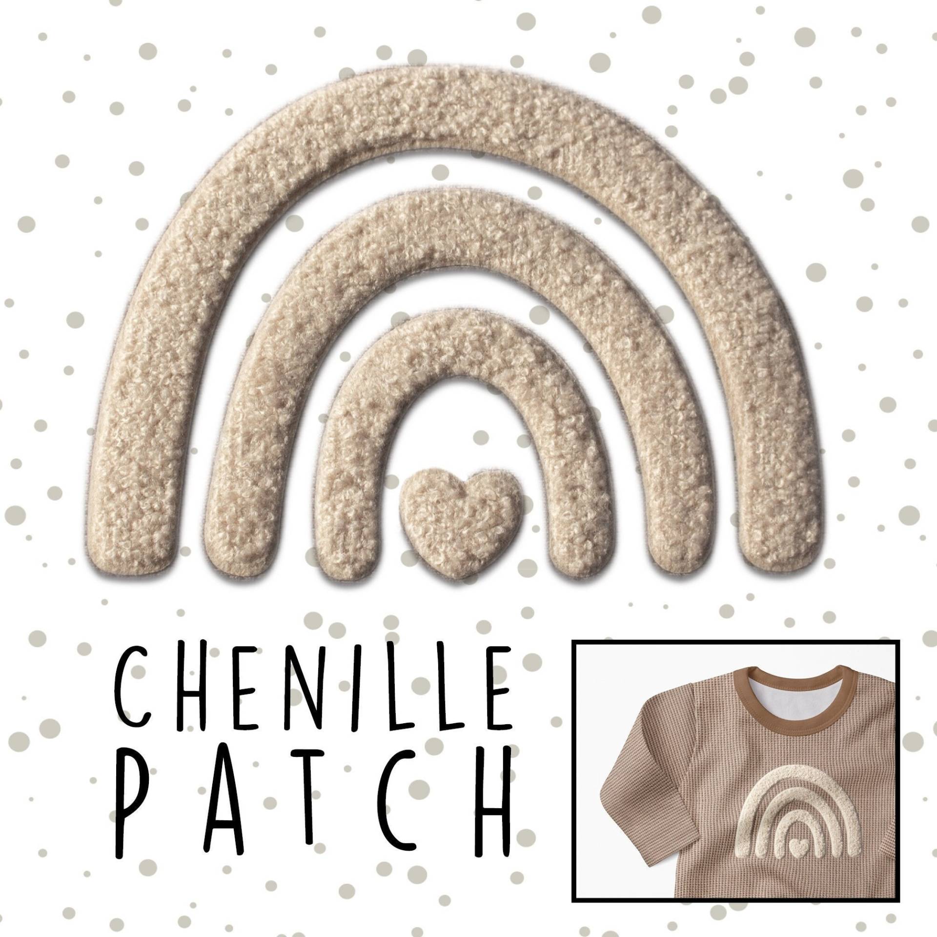 Bügelbild Chenille Patch Regenbogen Xl Bügelbild Chenille Patch Regenbogen Xl von KatschinkaDesign