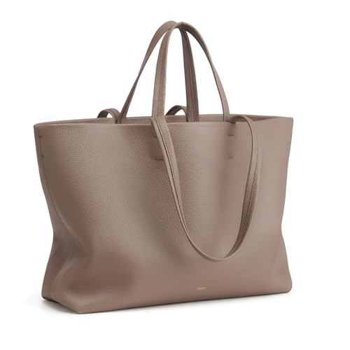 Kattee Ledertragetaschen für Damen weiche Schultertaschen Handtaschen Reise- und Arbeitstaschen Hochwertiges Narbenleder Großes Fassungsvermögen von Kattee