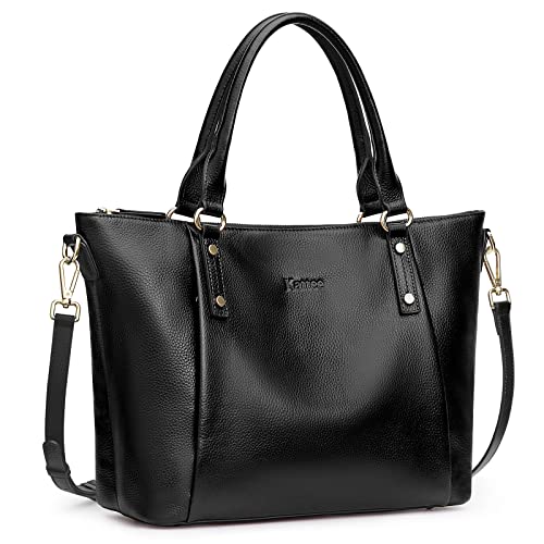 Kattee Echtes Leder Weiche Tragetaschen Umhängetaschen Damen Mode Top Griff Satchels Geldbörse Nette Handtasche Mode Tägliche Reise von Kattee