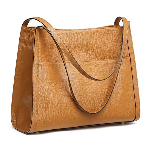 Kattee Echtleder-Tragetaschen für Damen Schultertaschen und Handtaschen aus weichem Leder von Kattee