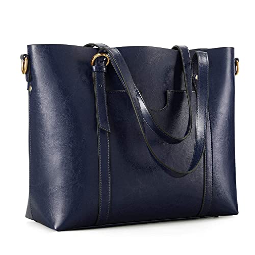 Kattee Leder-Satchel-Geldbörsen und Handtaschen für Damen, Top-Griff-Schulter-Geldbörsen-Tote-Hobo-Tasche von Kattee