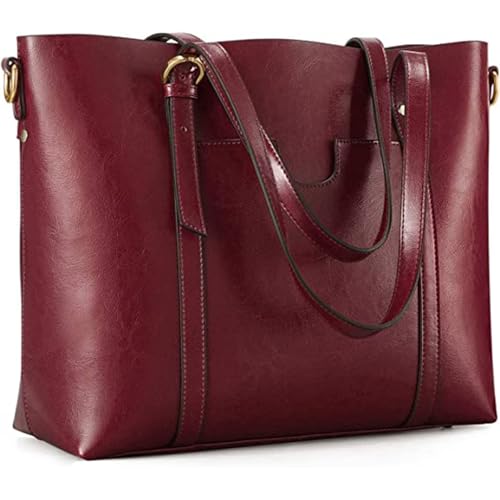 Kattee Leder-Satchel-Geldbörsen und Handtaschen für Damen, Top-Griff-Schulter-Geldbörsen-Tote-Hobo-Tasche von Kattee