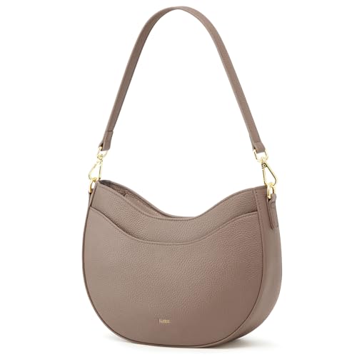 Kattee Leder Umhängetaschen für Damen Kleine Handtaschen und Geldbörsen Weiche Hobo Schultertasche mit Reißverschluss von Kattee