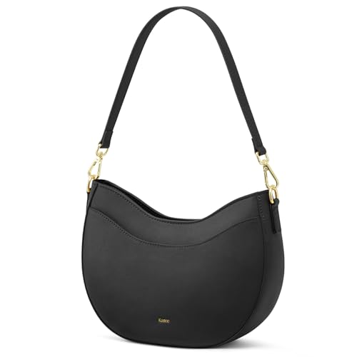 Kattee Leder Umhängetaschen für Damen Kleine Handtaschen und Geldbörsen Weiche Hobo Schultertasche mit Reißverschluss von Kattee