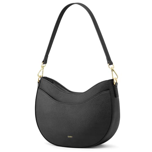 Kattee Leder Umhängetaschen für Damen Kleine Handtaschen und Geldbörsen Weiche Hobo Schultertasche mit Reißverschluss von Kattee