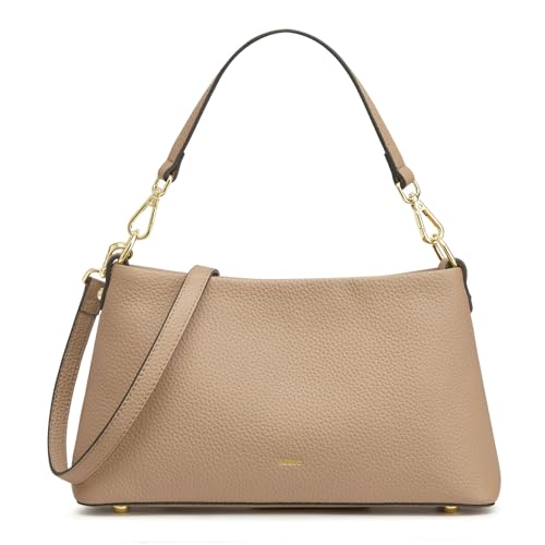 Kattee Leder-Umhängetaschen für Damen Trendige Geldbörsen und Handtaschen Weiche Schultertasche mit Verstellbaren Trägern von Kattee