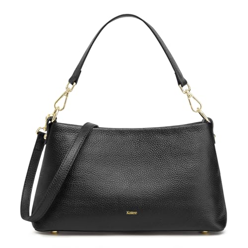 Kattee Leder-Umhängetaschen für Damen Trendige Geldbörsen und Handtaschen Weiche Schultertasche mit Verstellbaren Trägern von Kattee