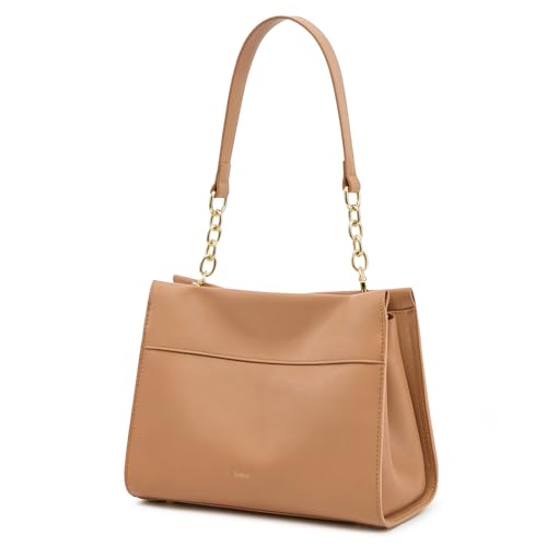 Kattee Lederhandtaschen für Damen Kleine Umhängetaschen Hobo-Umhängetasche mit 2 Riemen von Kattee