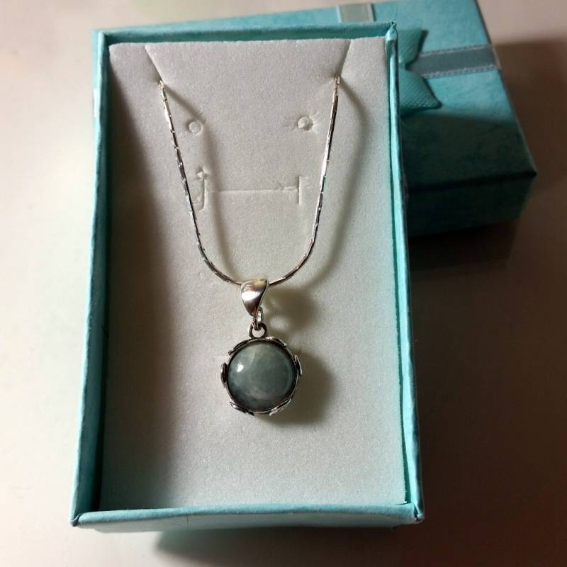 Handgemachte Sterling Silber Aquamarin Halskette März Birthstone Schmuck von Kattyoosh