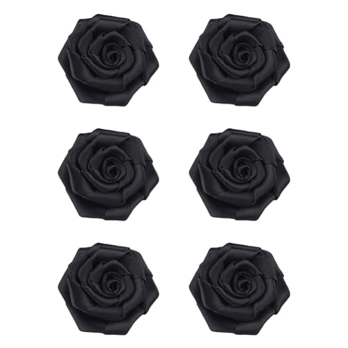6pcs Frauen Blume Brosche, Blumen Brosche Kamelie Blume Brosche Pins Hochzeit Abzeichen Blume Brosche Kamelie Brosche Anstecknadel Brust Pin Kleidung Broschen für Mädchen Party Hochzeit von Katutude
