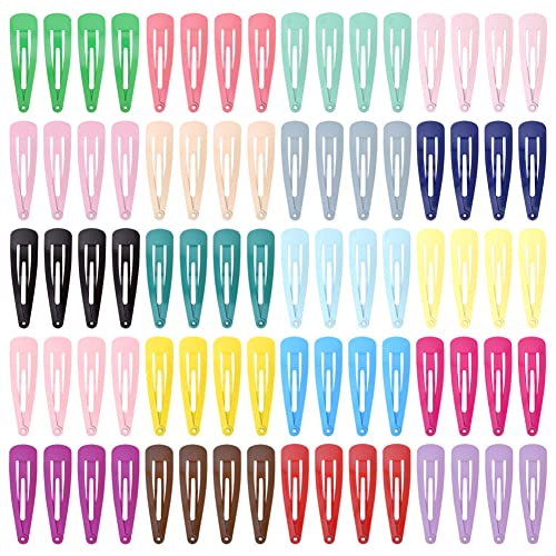 80 Stück Baby Haarspangen Mädchen Haarklammern Klein, Baby Haarspange Hairclips Bunte Haarspangen Metall Snap Hair Clips für Kinder Mädchen Frauen Haarschmuck (20 Farben) von Katutude