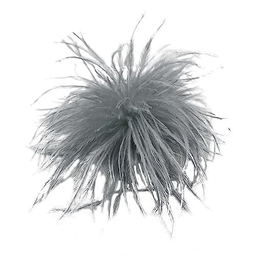 Federbrosche, Feder-Anstecknadel, Feder Brosche für Frauen Mädchen, Feder Design Vintage Broschen Pin Teeparty Anstecknadel Haarspange Schwarze Blumenfeder Haarspangen Haarnadel von Katutude