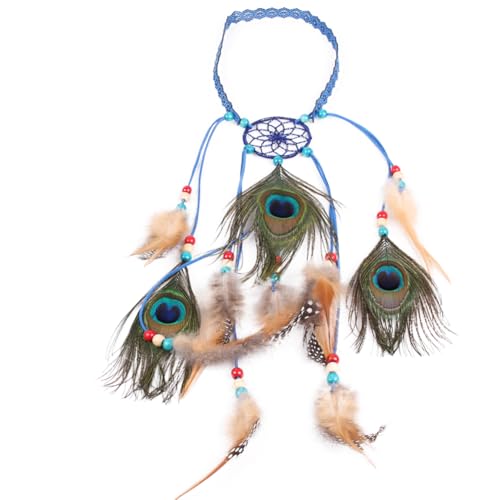 Federstirnband Hippie Haarkopfschmuck Federstirnbänder böhmische Quaste indisches Federstirnband böhmischer Stil Hippie Kopfschmuck Haarschmuck für Frauen und Mädchen von Katutude
