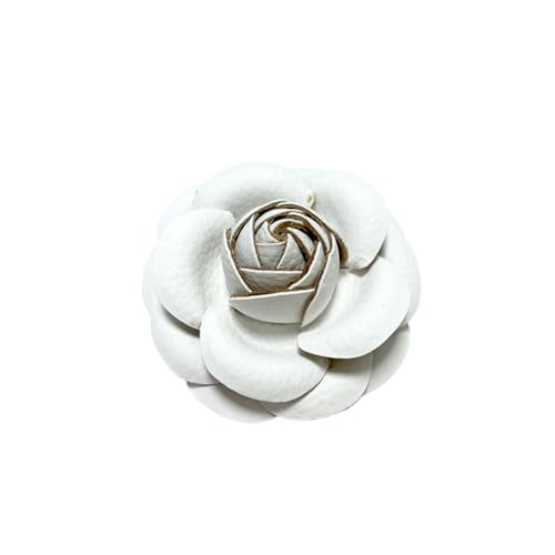 Frauen Blume Brosche, Blumen Brosche Leder Kamelie Blume Brosche Pins Hochzeit Abzeichen Blume Brosche Kamelie Brosche Anstecknadel Brust Pin Kleidung Broschen für Mütze Anzug Schal Rucksack von Katutude