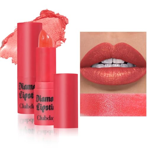 Glitzer-Lippenstift, Matte Glitter Lipstick Wasserdichter Lang anhaltender Lipgloss Diamond Metallic Funkelnder Matt Lippenstift Lip Gloss für Frauen Lippen Make-up Geschenk von Katutude