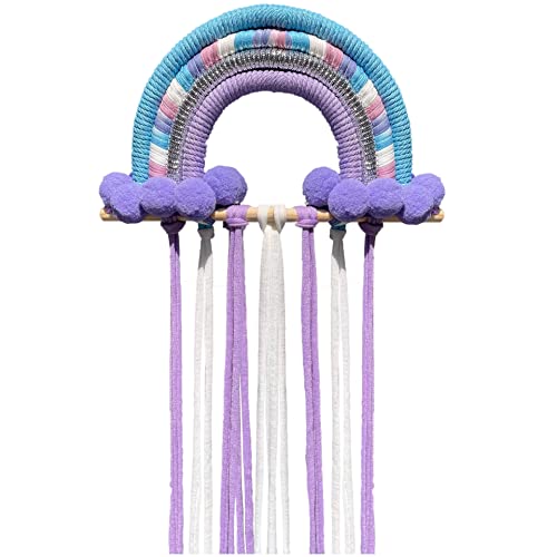 Katutude Haarspangen Aufbewahrung Halter fur Mädchen Rainbow Tapestry Decoration Tassel Bohomian Haarschmuck Organizer Für Schlafzimmer Kinderzimmer Party Wohnzimmer Schmücken von Katutude