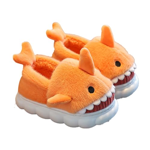 Katutude Kinder Shark Slipper Winter Bequeme Dicke Sohlen Warme Hausschuhe Baumwolle Rutschfeste Tierschuhe Shark Slipper Weiche Plüsch Winter Indoor Hausschuhe von Katutude