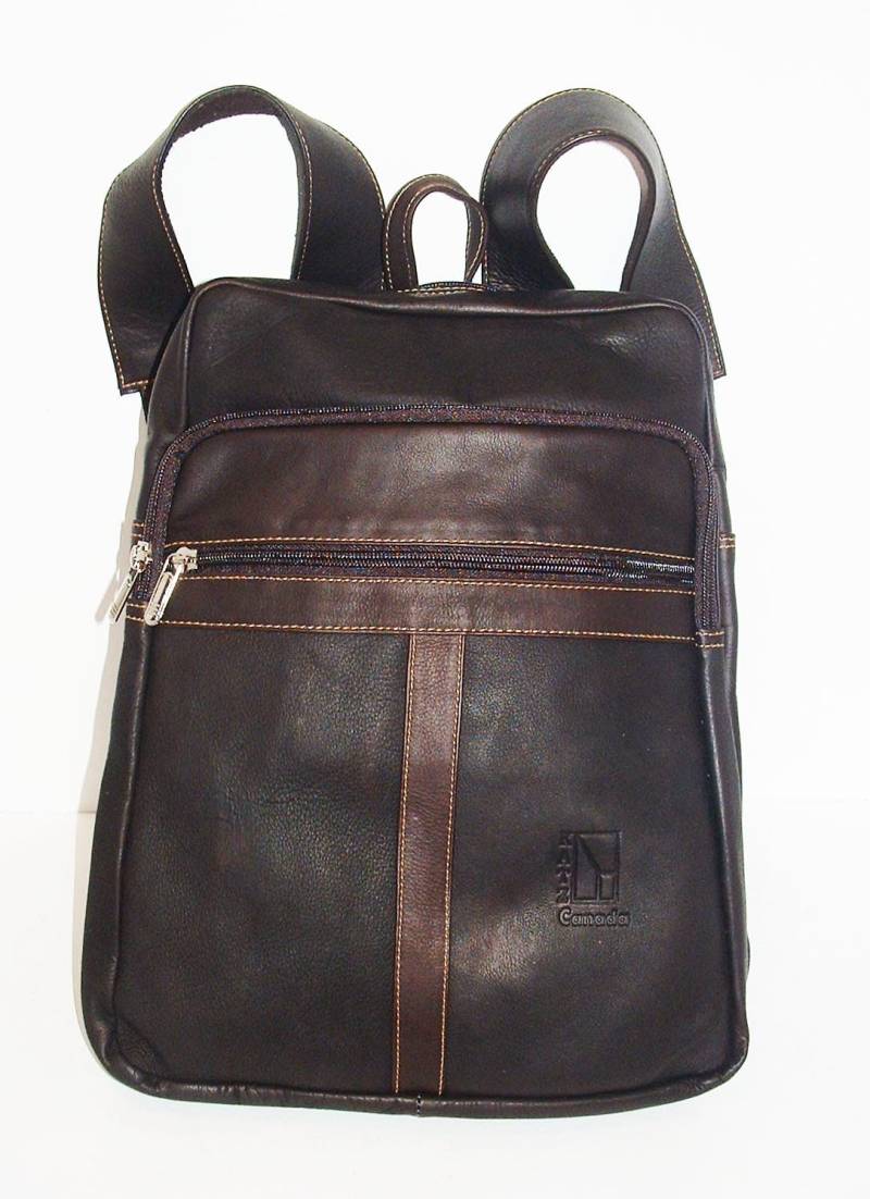 Handgefertigter Rucksack Aus Leder in Der Farbe Dunkelbraun, Superhell, Unisex von KatzLeather