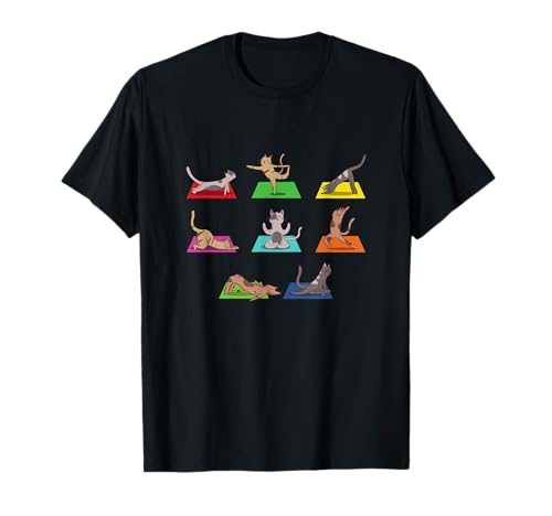 Katzen Yoga Outfit Damen Meditation Namaste Zen Deko Om Cat T-Shirt Katzen Yoga Outfit Damen Meditation Namaste Zen Deko Om Cat T-Shirt von Katze Buddha Chakra Kinder Yoga Geschenk Set
