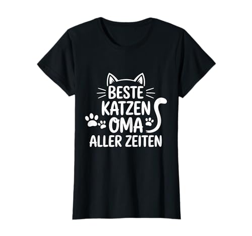 Beste Katzen Oma Aller Zeiten Mama Katzenliebhaber T-Shirt von Katze Katzenliebhaber