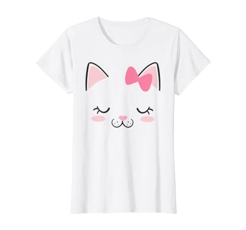 Damen Katze Gesicht Katzengesicht Fasching Katzenkostüm Katzen T-Shirt Damen Katze Gesicht Katzengesicht Fasching Katzenkostüm Katzen T-Shirt von Katze Kostüm Katzenliebhaber Geschenk