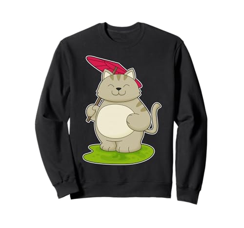 Katze Regenschirm Sweatshirt Katze Regenschirm Sweatshirt von Katze Regenschirm