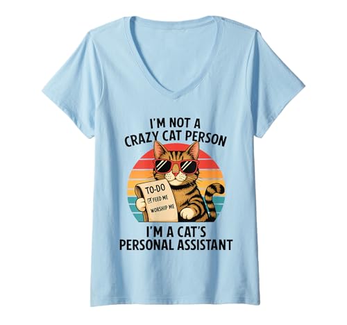 Damen I'm Not A Crazy Cat Person lustig Katze T-Shirt mit V-Ausschnitt Damen I'm Not A Crazy Cat Person lustig Katze T-Shirt mit V-Ausschnitt von Katze Spruch Geschenkideen