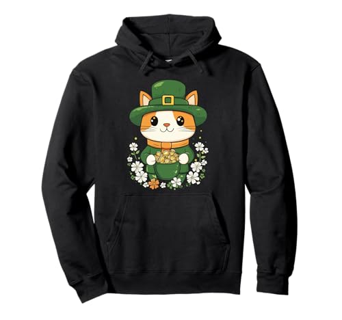 Kleeblatt Deko Frauen Männer Kinder St Patricks Day Katze Pullover Hoodie Kleeblatt Deko Frauen Männer Kinder St Patricks Day Katze Pullover Hoodie von Katze St Patricks Day Kostüm Irland Damen Herren