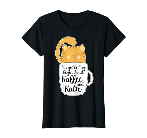 Kaffee Katze Frauen Lustiges Katzen T-Shirt Kaffee Katze Frauen Lustiges Katzen T-Shirt von Katzen Geschenke für Frauen