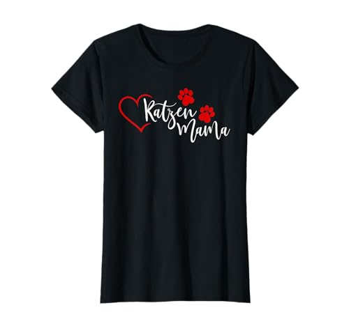 Katzenmama Katzen Mama Katze Herz Katzenbesitzerin T-Shirt Katzenmama Katzen Mama Katze Herz Katzenbesitzerin T-Shirt von Katzen Katze Liebe Katzenliebhaber Geschenk