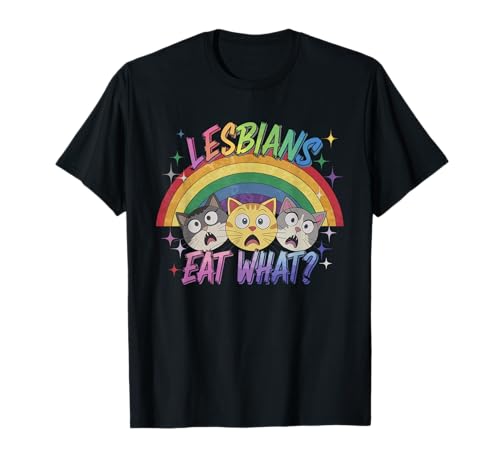 Katzen LGBTQ Flagge Homosexuell Lesben Geschenke Damen T-Shirt Regenbogen Kostüm CSD Lesbian Eat What Pride Month Artikel LGBTQ Outfit Multicolored Small EU 41.5 Katzen LGBTQ Flagge Homosexuell Lesben Geschenke Damen T-Shirt Regenbogen Kostüm CSD Lesbian Eat What Pride Month Artikel LGBTQ Outfit Multicolored Small EU 41.5 von Katzen LGBTQ Flagge Homosexuell Lesben Geschenke