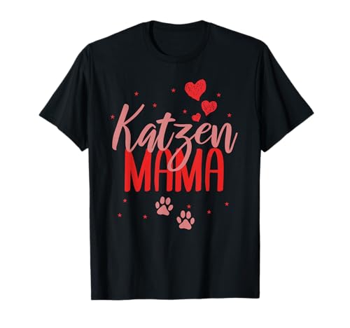 Katzenmama I Katze Mama mit Pfote und Herz Katzenfreunde T-Shirt Katzenmama I Katze Mama mit Pfote und Herz Katzenfreunde T-Shirt von Katzen Pfote & Herz Katzenmama Geschenke