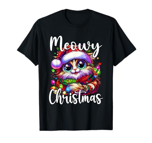 Katze Weihnachten Damen Katzen Cat Christmas T-Shirt Katze Weihnachten Damen Katzen Cat Christmas T-Shirt von Katzen Weihnachten Designs