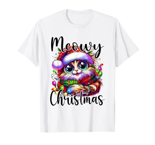 Katze Weihnachten Damen Katzen Cat Christmas T-Shirt Katze Weihnachten Damen Katzen Cat Christmas T-Shirt von Katzen Weihnachten Designs