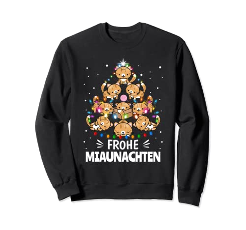 Weihnachtsoutfit Damen Mädchen Weihnachten Katze Katzen Sweatshirt Weihnachtsoutfit Damen Mädchen Weihnachten Katze Katzen Sweatshirt von Katzen Weihnachtspullover & Weihnachtsoutfit