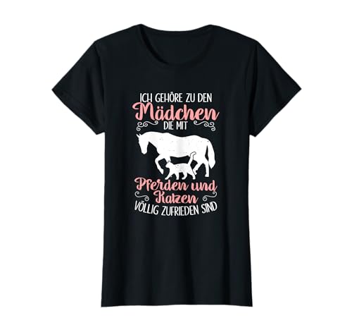 Ich Gehöre Zu Den Mädchen Pferden und Katzen Reiten Pferd T-Shirt Ich Gehöre Zu Den Mädchen Pferden und Katzen Reiten Pferd T-Shirt von Katzen und Pferde Bekleidung für Reiter