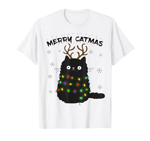 Katzendame Geschenk Ugly Cat Design Weihnachten Damen Unisex T-Shirt Weiß S Merry Catmas lustige Christmas Katze im Rentier Kostüm Katzendame Geschenk Ugly Cat Design Weihnachten Damen Unisex T-Shirt Weiß S Merry Catmas lustige Christmas Katze im Rentier Kostüm von Katzendame Geschenk Ugly Cat Design Weihnachten