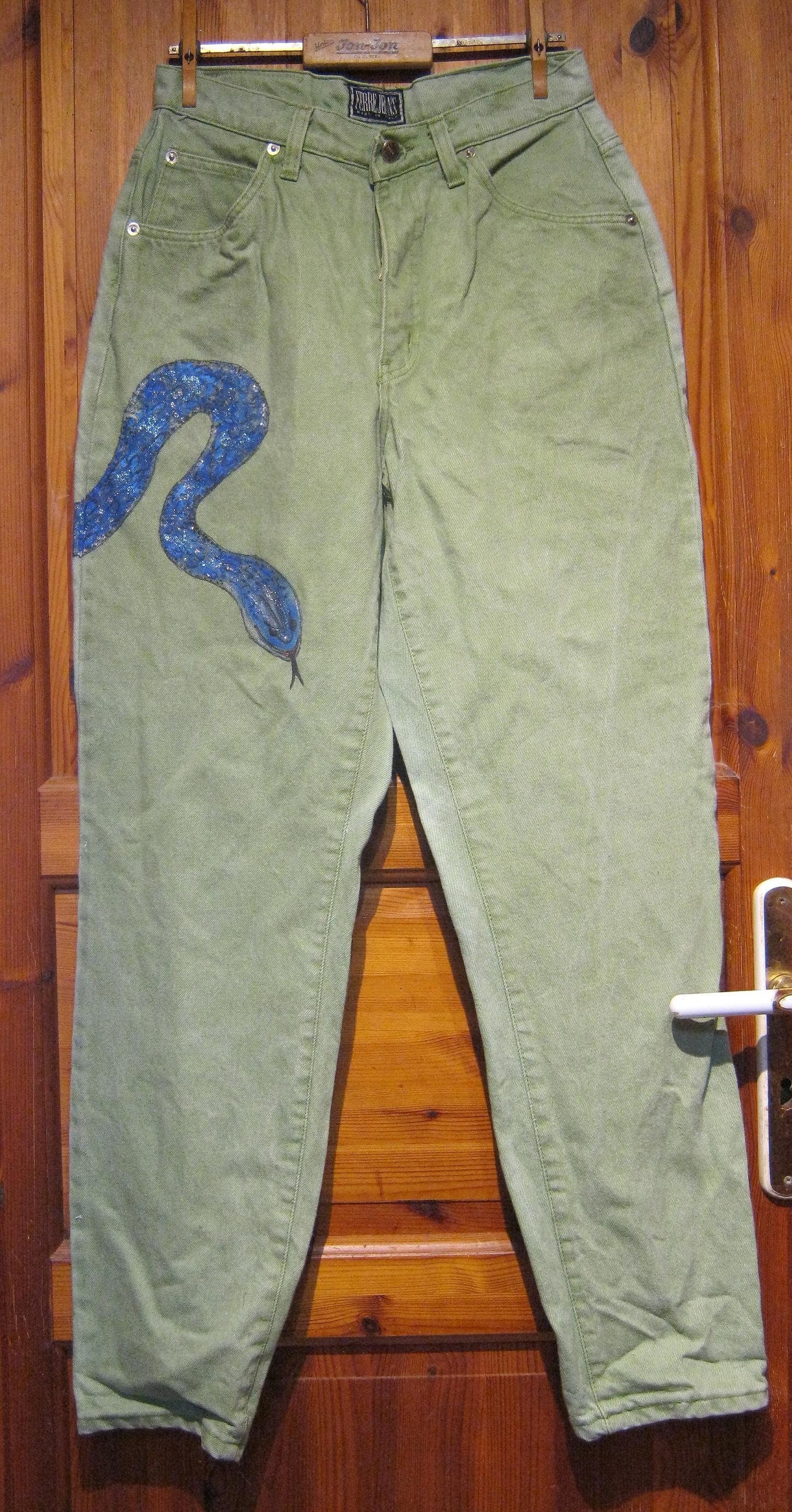Vintage Gianfranco Ferre Jeans Bemalt Schlange von Katzenladen