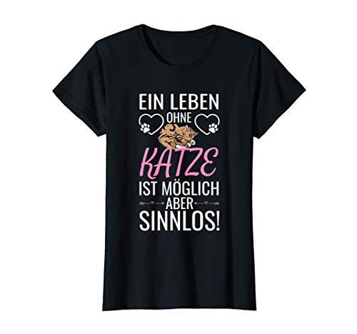 Damen Ein Leben Ohne Katze Ist Möglich Aber Sinnlos T-Shirt Damen Ein Leben Ohne Katze Ist Möglich Aber Sinnlos T-Shirt von Katzenliebhaber Katzenmama Katzenmom Geschenkideen