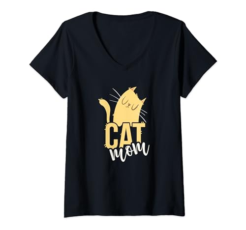 Damen Katzen I Muttertag I Kätzchen I Katzenliebhaber I Katzenmama T-Shirt mit V-Ausschnitt Damen Katzen I Muttertag I Kätzchen I Katzenliebhaber I Katzenmama T-Shirt mit V-Ausschnitt von Katzenmama Geschenke & Katzenzubehör