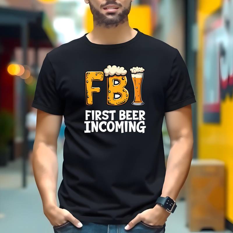 Fbi First Beer Incoming T-Shirt - Lustiges Bier Shirt Männer Party Jga Geschenk Humor T-Shirt- Trinken Fbi First Beer Incoming T-Shirt - Lustiges Bier Shirt Männer Party Jga Geschenk Humor T-Shirt- Trinken von KaufDeinsBeiMeins
