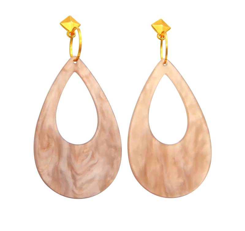 Damen Ohrringe Mit Resin-Anhängern Delicious Rosé in Tropfenform Ohrhänger Hängeohrringe Nickelfrei Gold von KaufmichwegbyBellaT