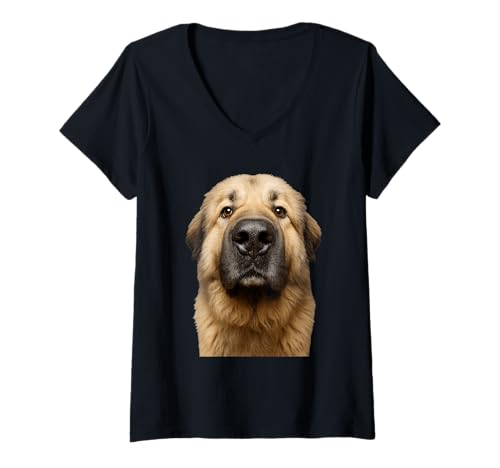 Damen Kaukasische Owtscharka T-Shirt mit V-Ausschnitt Damen Kaukasische Owtscharka T-Shirt mit V-Ausschnitt von Kaukasischer Owtscharka Dog