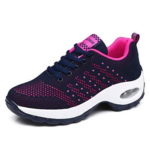 Kauson Damen Spitze Größe Sneakers Schaukelschuhe Mesh Erhöhung Schuhe Weiche Bottom Rocking Schuhe Turnschuhe Freizeitschuhe Damenschuhe Sport Schuhe 35-42 Outdoor Walking Schuhe Hoher Absatz von Kauson