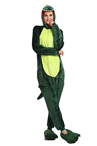 Kauson Unisex Einhorn Pyjamas Onesie Karton Animal Cosplay Fasching Kostüm Warm Gefüttert Body Overall Tier Nachtwäsche Kigurumi Karneval Halloween Weihnachten Xmas Pyjamas Sleepwear von Kauson