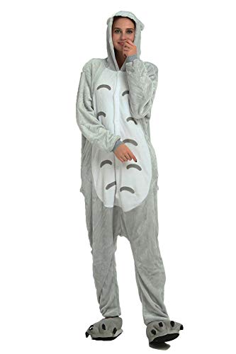Kauson Unisex Einhorn Pyjamas Onesie Karton Animal Cosplay Fasching Kostüm Warm Gefüttert Body Overall Tier Nachtwäsche Kigurumi Karneval Halloween Weihnachten Xmas Pyjamas Sleepwear von Kauson