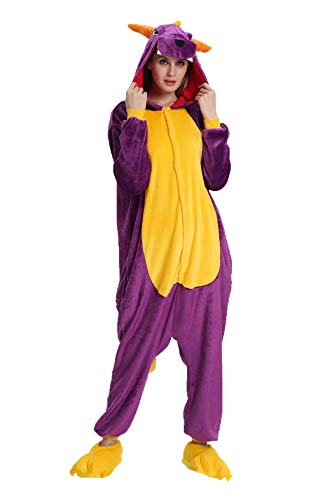 Kauson Unisex Kaninchen Pyjamas Onesie Karton Animal Cosplay Fasching Kostüm Warm Gefüttert Body Overall Tier Nachtwäsche Kigurumi Karneval Halloween Weihnachten Xmas Pyjamas Sleepwear von Kauson