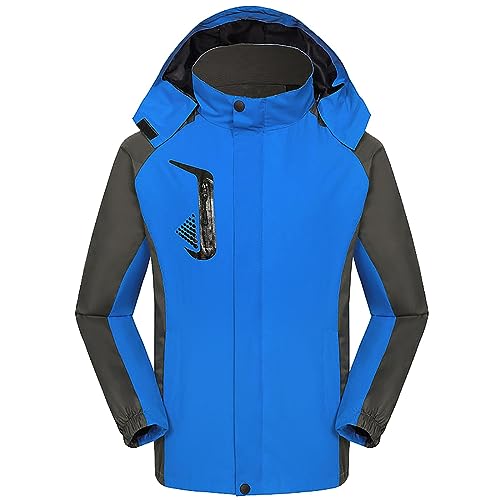 Kavitoz Jacke Herren Regenjacke Windbreaker Outdoor Pullover Softshelljacke Wasserdicht Atmungsaktiv Softshelljacken Für RegenmantelAlltägliche, lässige, unbedruckte, modische Jacke von Kavitoz