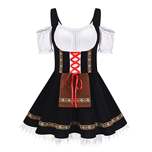 Kavitoz Trachtenkleider Moderneng Kleid Rückenfrei Midi Dirndl Damen Dirndl Schürze Einzeln Dirndl Dirndl Set 4 Teilig Trachtenkleid Dirndl Bluse Passender Schürze In Verschiedenen Farben von Kavitoz